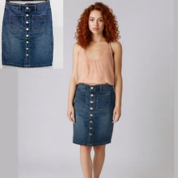 Dynamite Dresses & Skirts - Dynamite Blue Denim Stretch Pencil Skirt Medium​​​